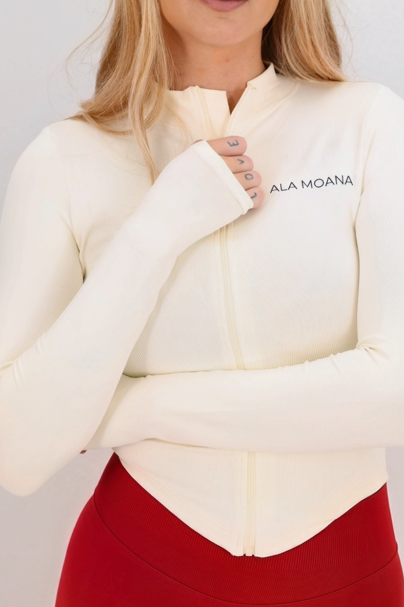 Sculpt Zip Jacket | Almond Beige