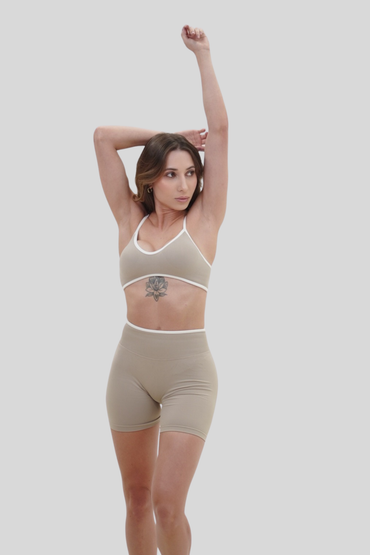 Ribbed Lift Shorts | Khaki