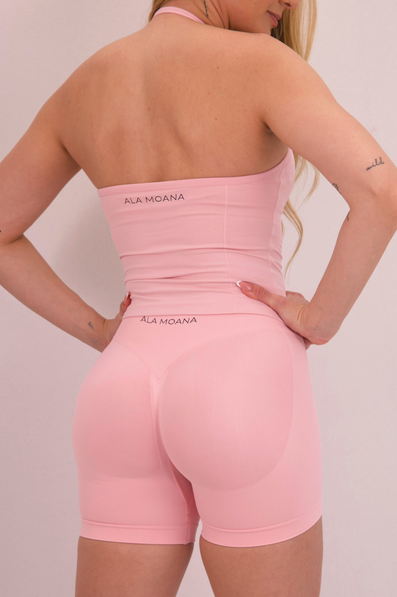 Sculpt Halterneck Top | Ballet Pink
