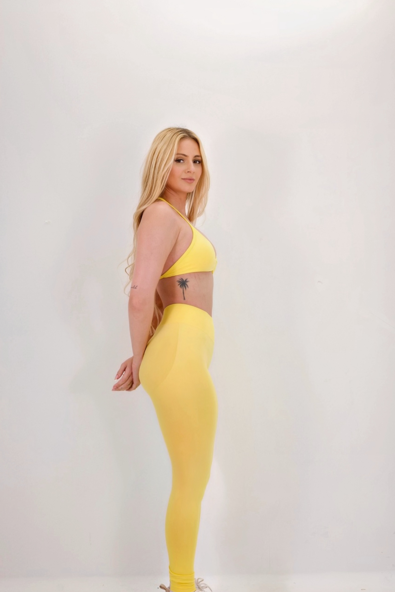 Sculpt Compression Leggings | Lemon (5496)