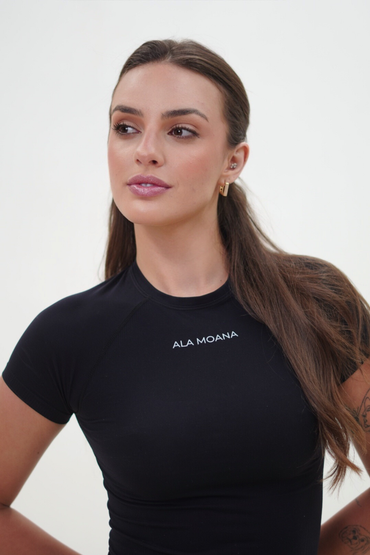 Sculpt Short Sleeve Tee | Black