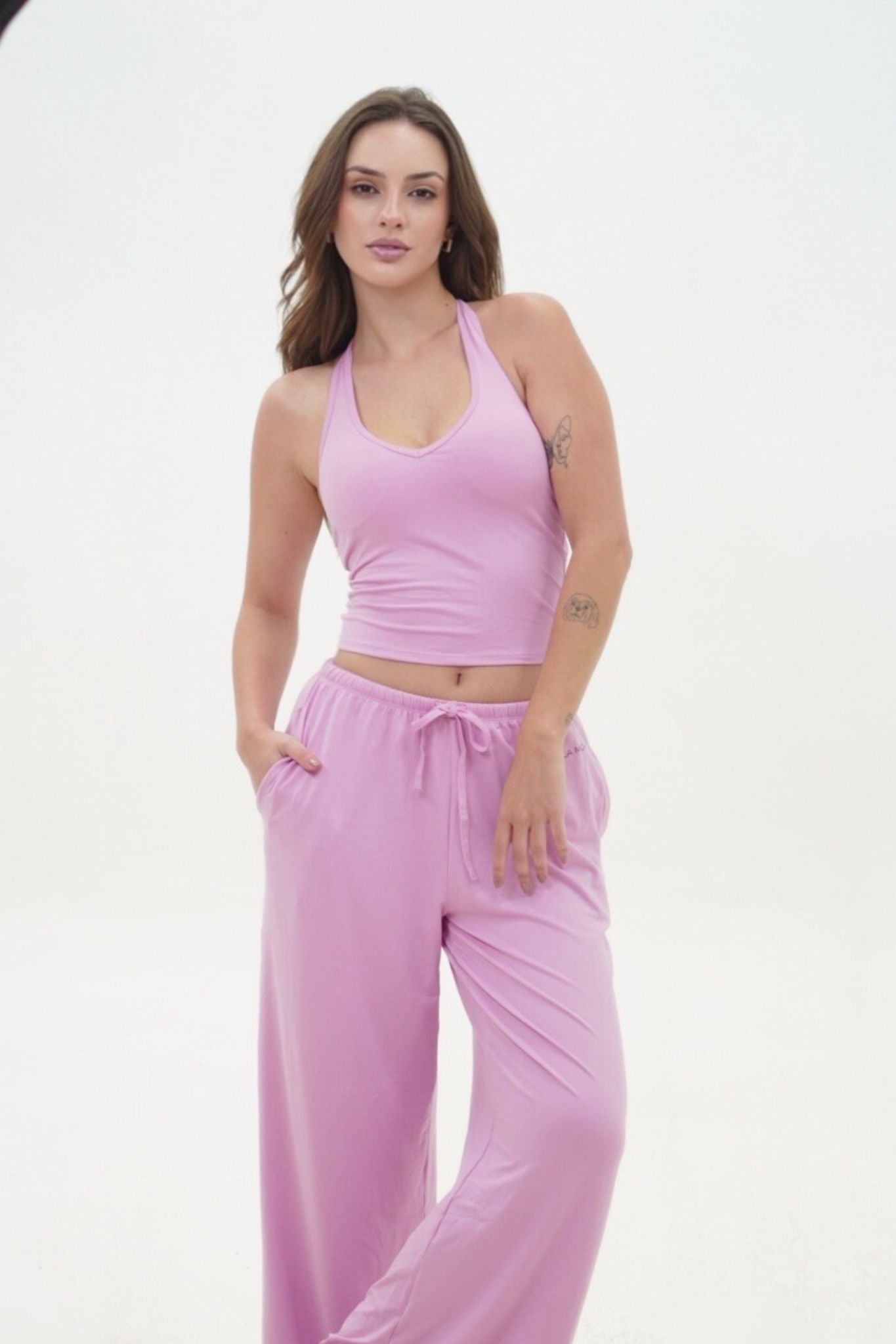 Soft Contour Halter Top | Rose Dust