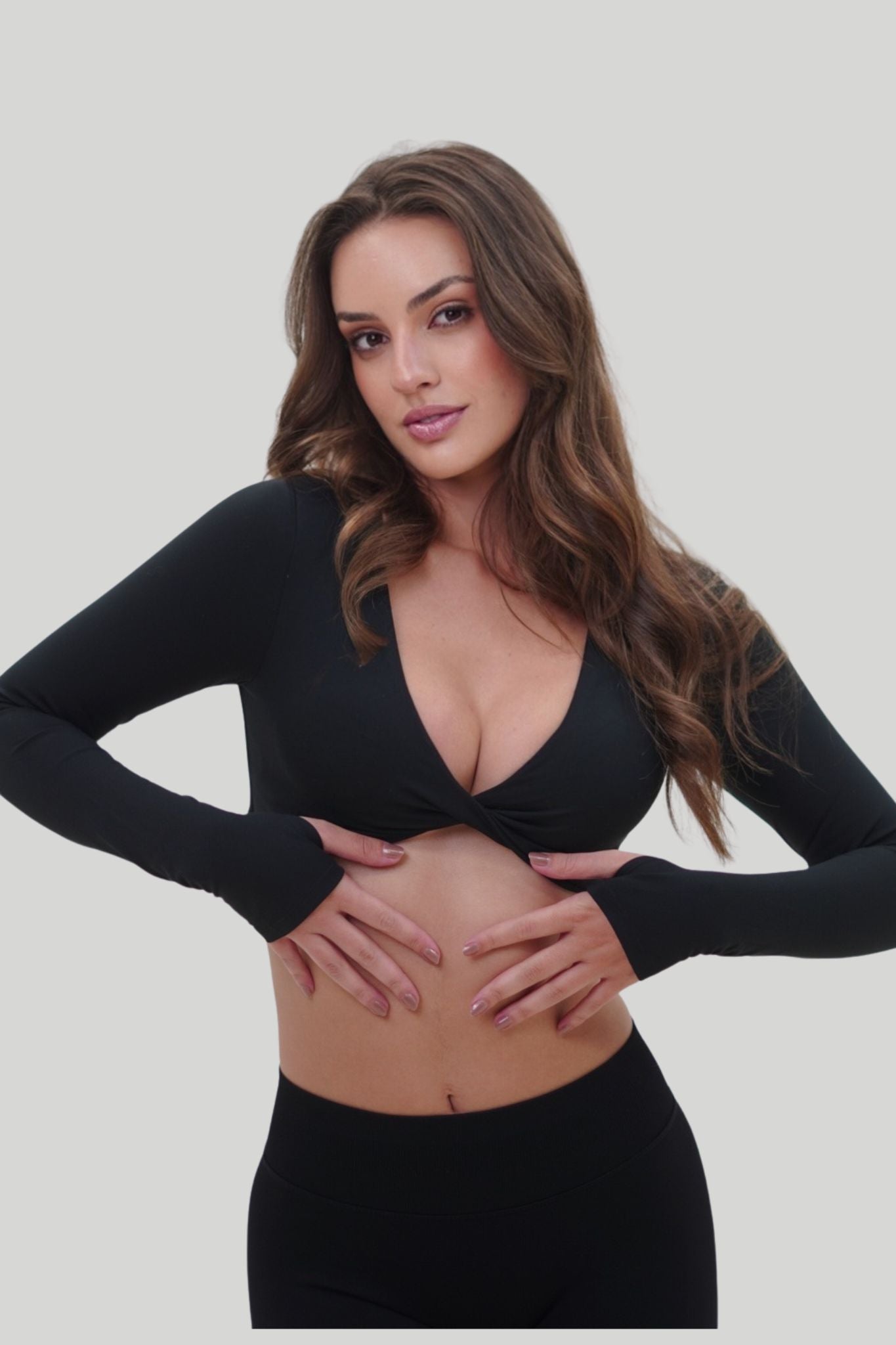 Sculpt Twist Long Sleeve | Black