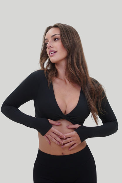 Sculpt Twist Long Sleeve | Black