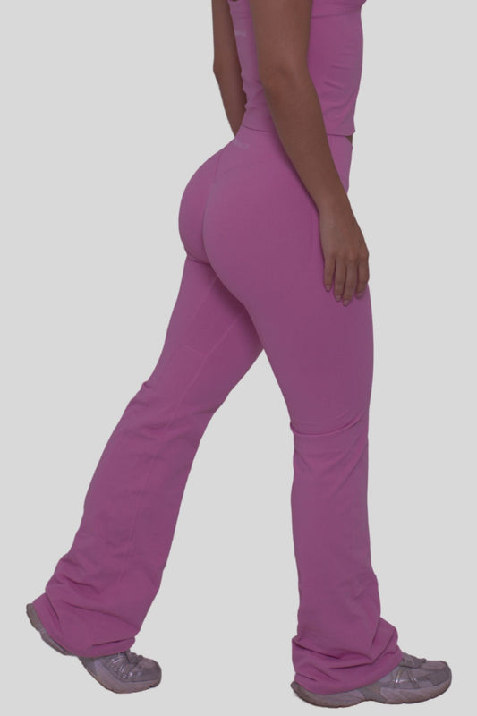 Signature Sculpt V-waist Flare Leggings — Raspberry Pink