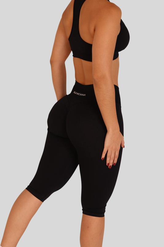 Second Skin Capri Leggings — Black