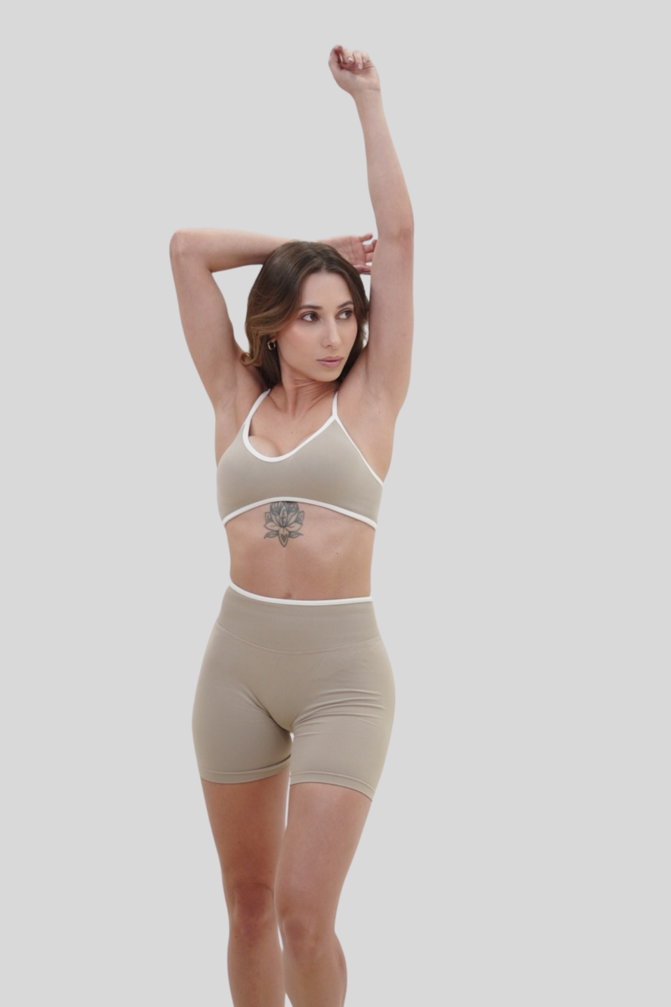 Ribbed Lift Shorts | Khaki