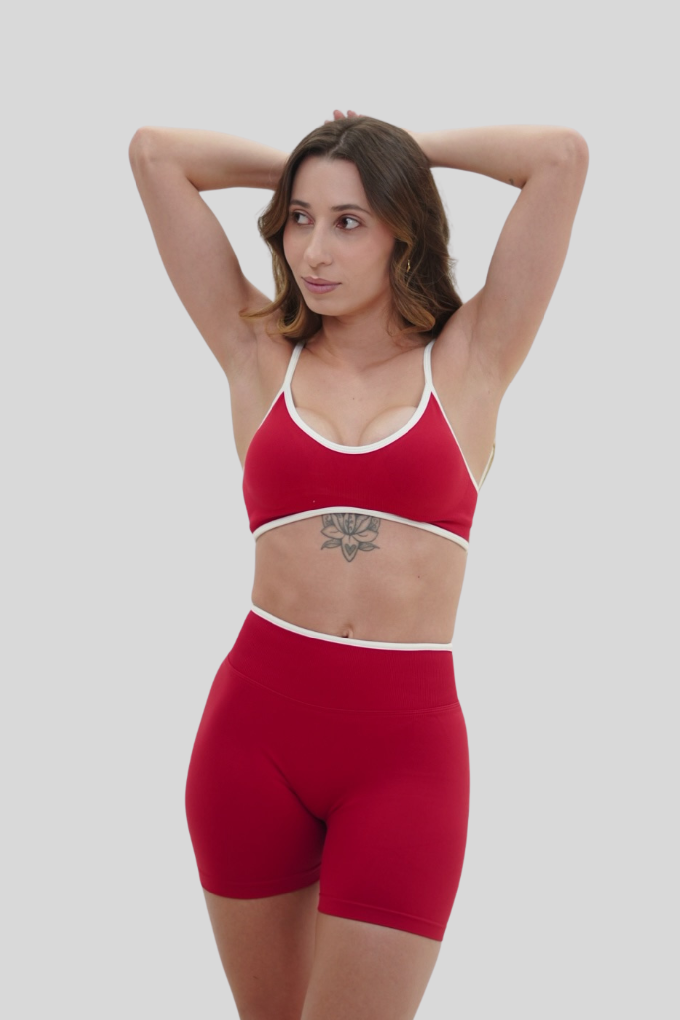 Ribbed Lift Shorts | Cherry