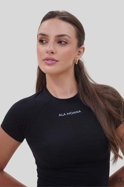 Sculpt Short Sleeve Tee | Black