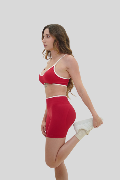 Ribbed Lift Shorts | Cherry