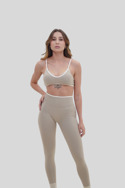 Ribbed Lift Leggings | Khaki