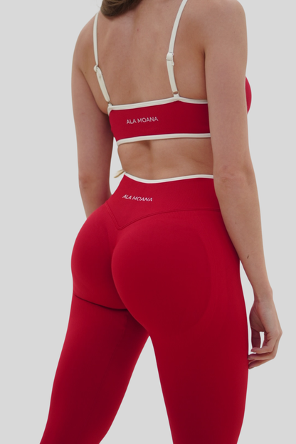 Ribbed Lift Leggings | Cherry