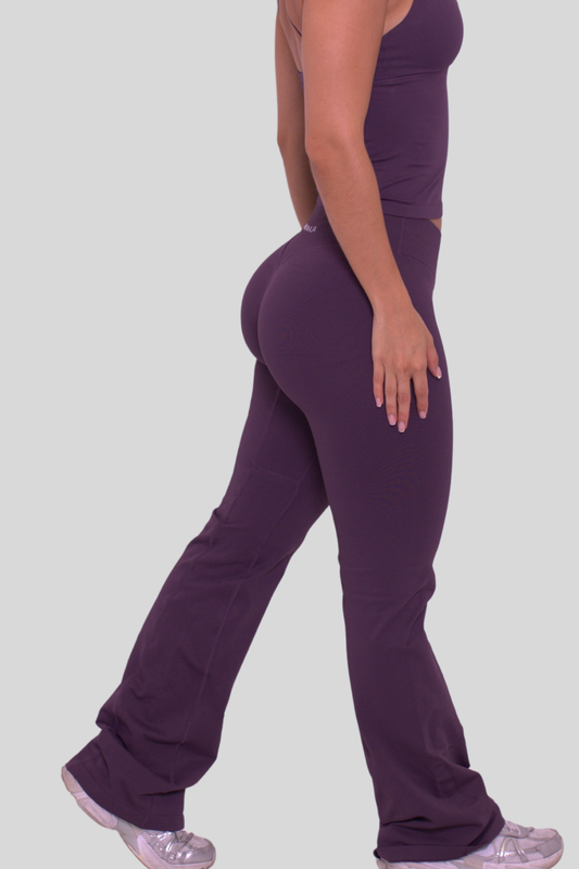 Signature Sculpt V-waist Flare Leggings — Dusk Purple