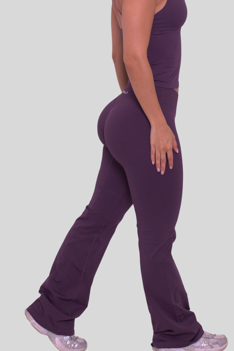 Signature Sculpt V-waist Flare Leggings | Dusk Purple