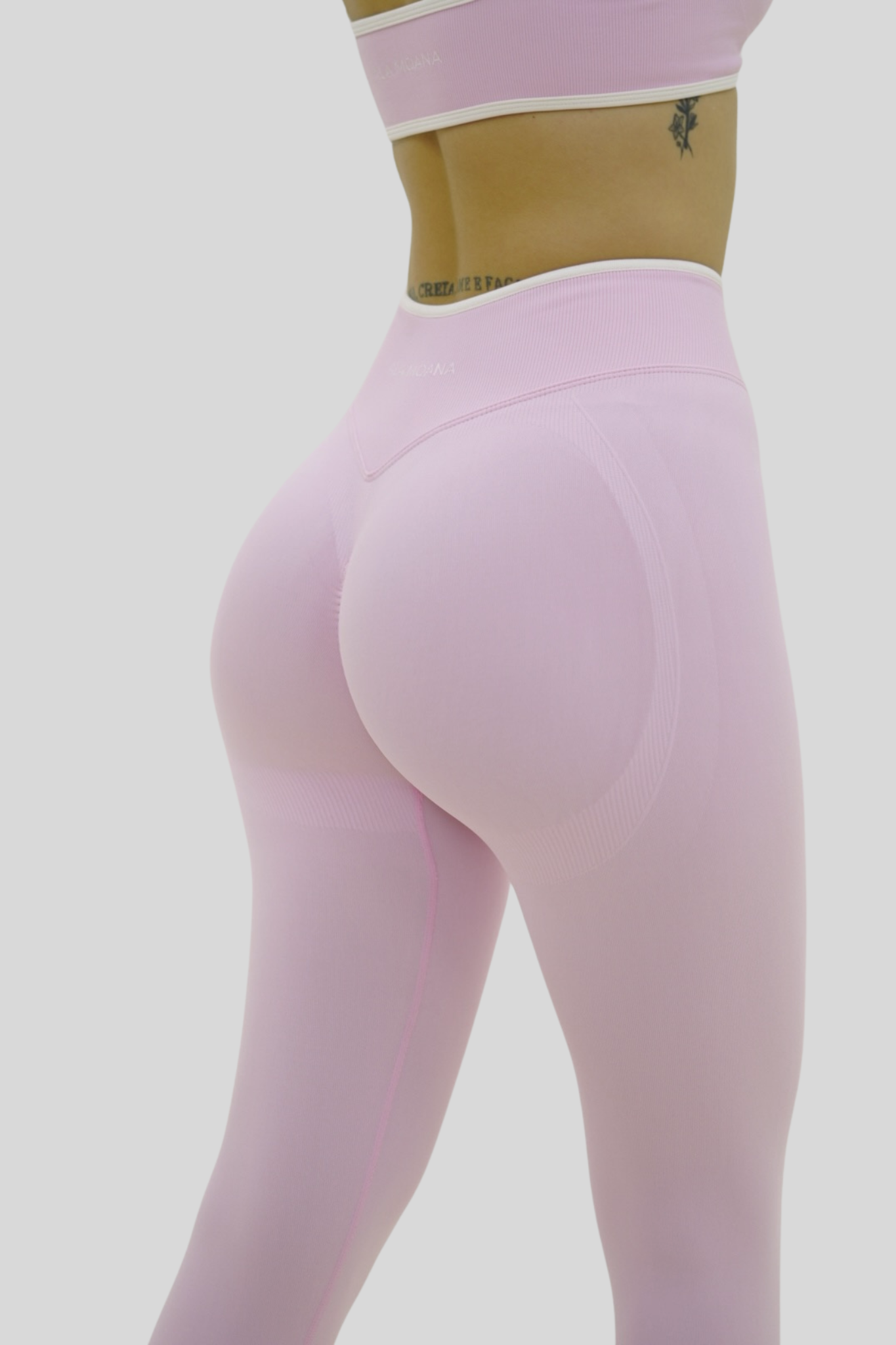 Ribbed Lift Leggings | Chalk Pink