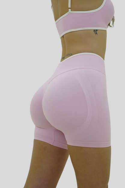 Ribbed Lift Shorts | Chalk Pink
