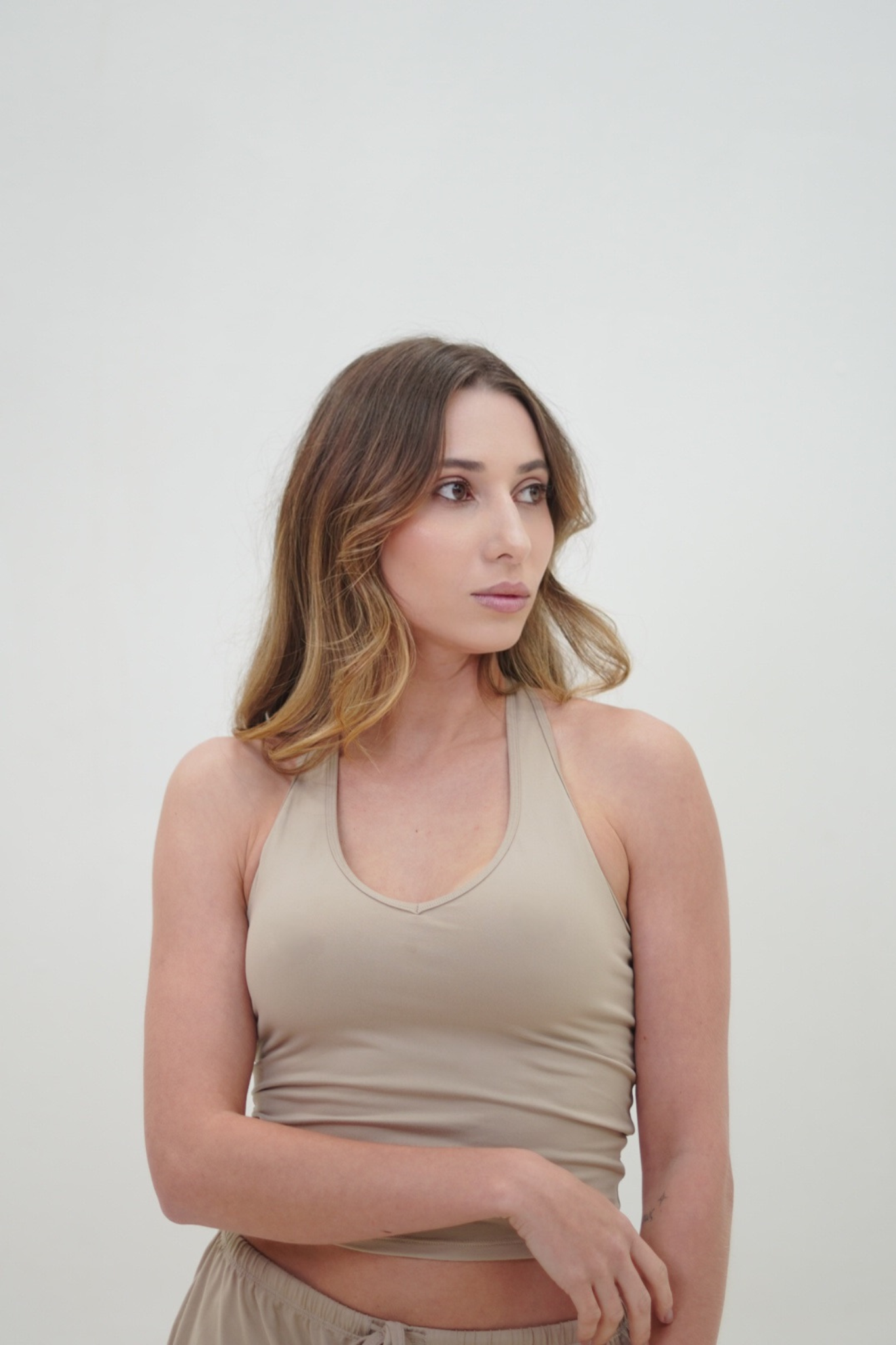 Soft Contour Halter Top | Nude