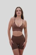 Sculpt V-back Set | Coffee Brown