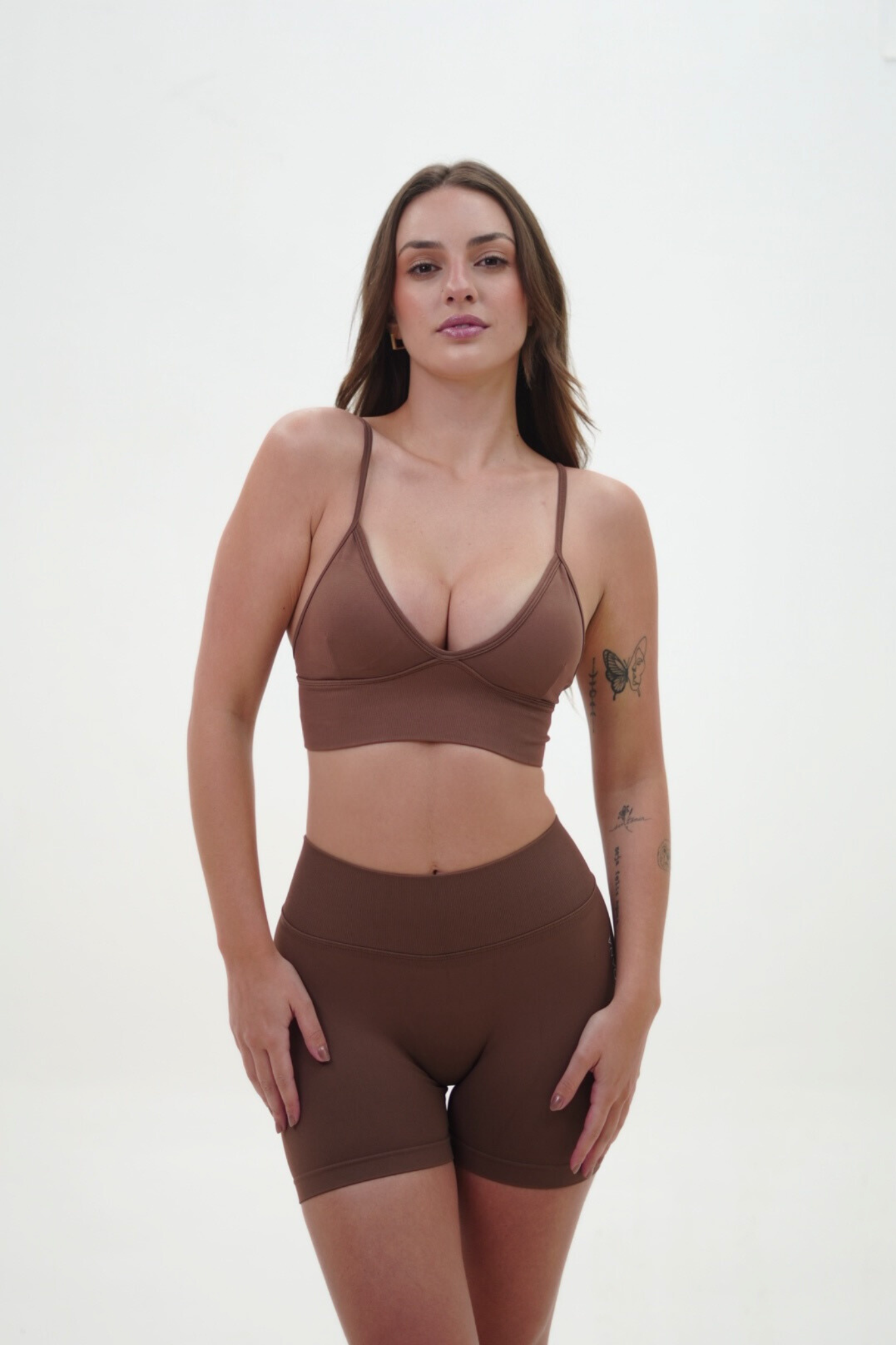 Sculpt V-back Set | Coffee Brown