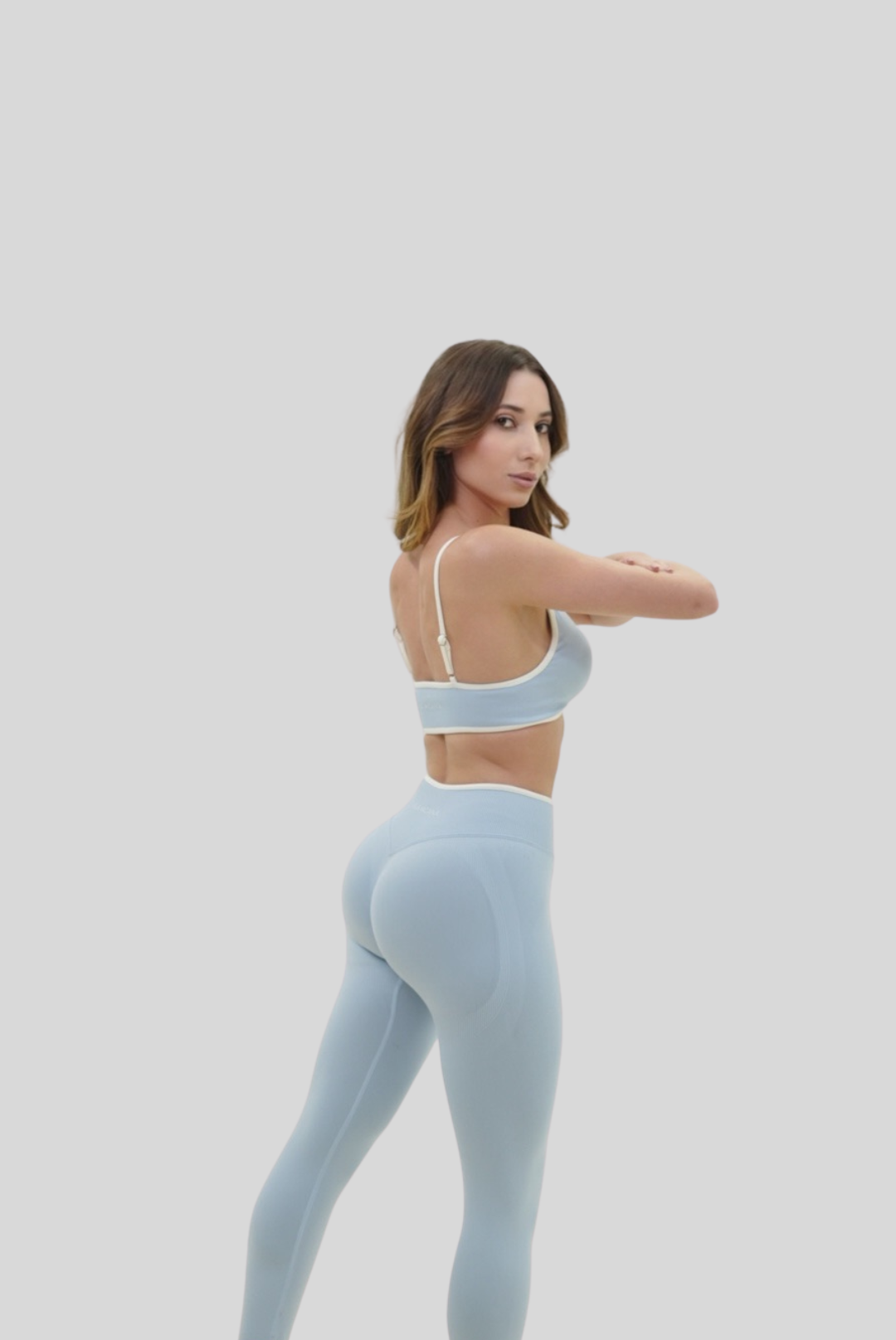 Ribbed Lift Leggings | Ice Blue