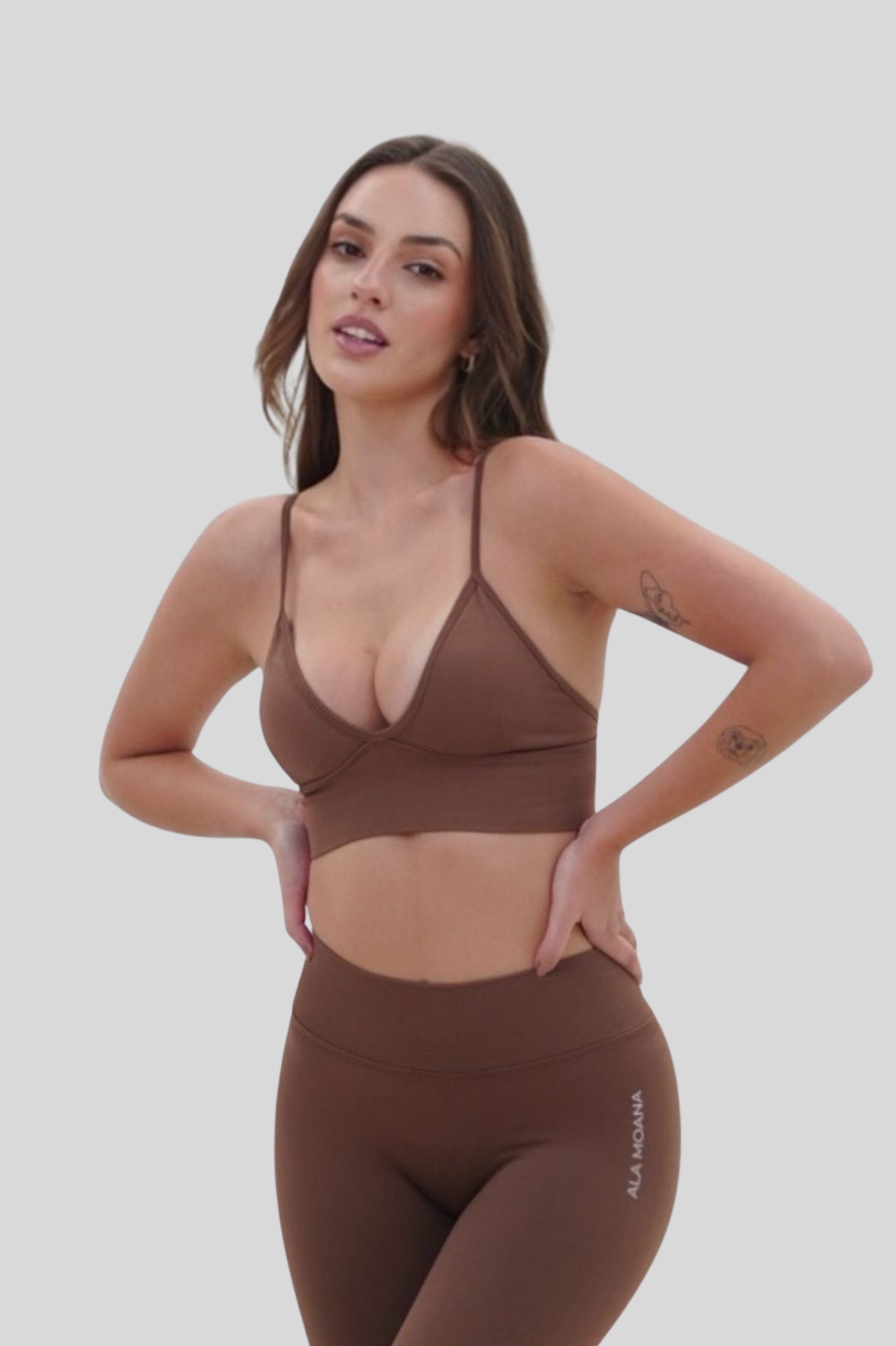 Sculpt V-back Set | Coffee Brown