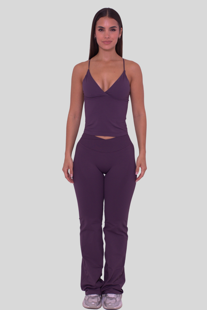 Signature Sculpt V-waist Flare Leggings | Dusk Purple