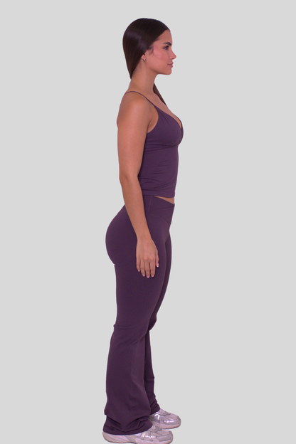Signature Sculpt V-waist Flare Leggings | Dusk Purple