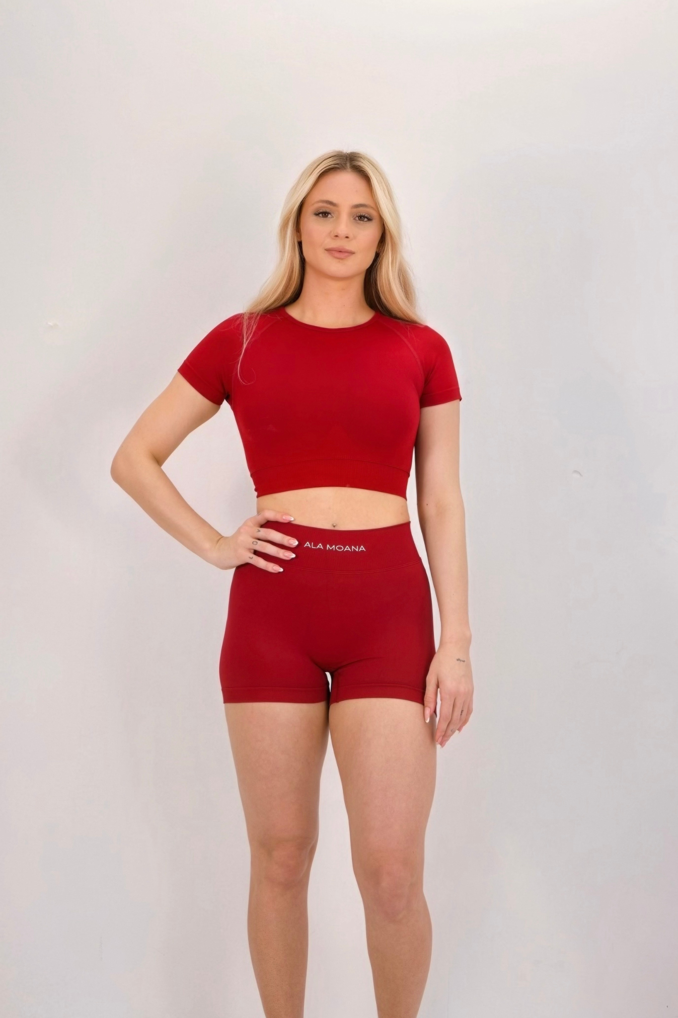 Sculpt Short Sleeve Top | Spicy Red