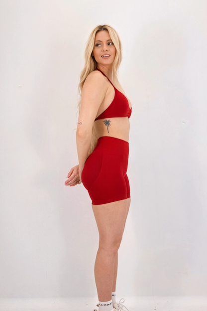 Contour Halterneck Bra | Spicy Red