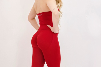 Sculpt Compression Leggings | Spicy Red