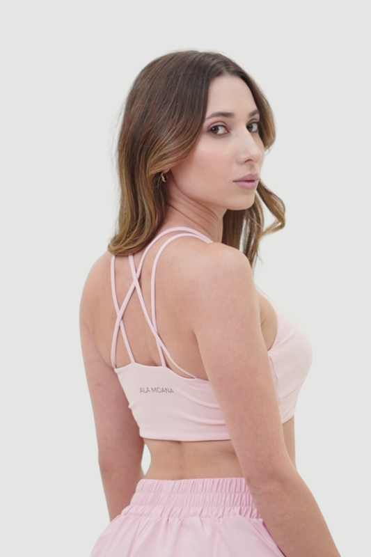 Elite Run Top — Baby Pink