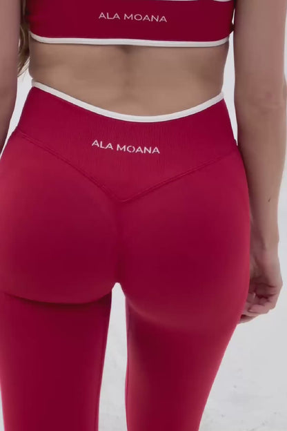 Ribbed Lift Leggings | Cherry