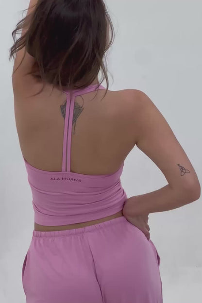 Soft Contour Halter Top | Rose Dust