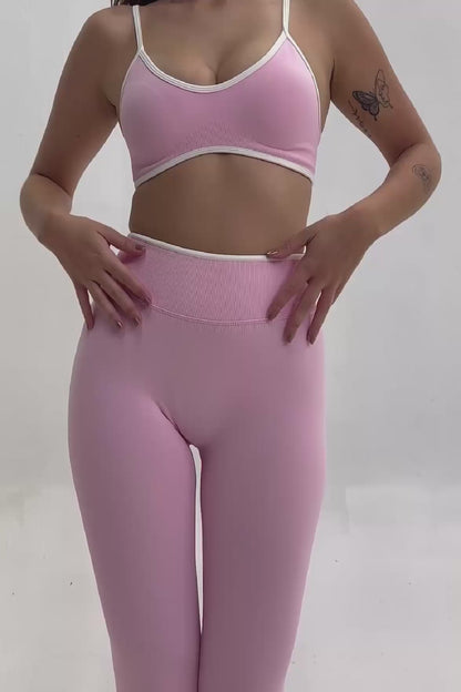 Ribbed Lift Leggings | Chalk Pink
